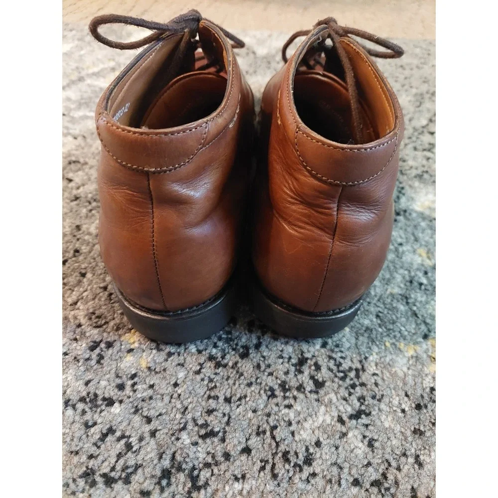 Brown Leather Chukka Ankle Boots Men's Dress Casual Comfortech Cognac Size 10